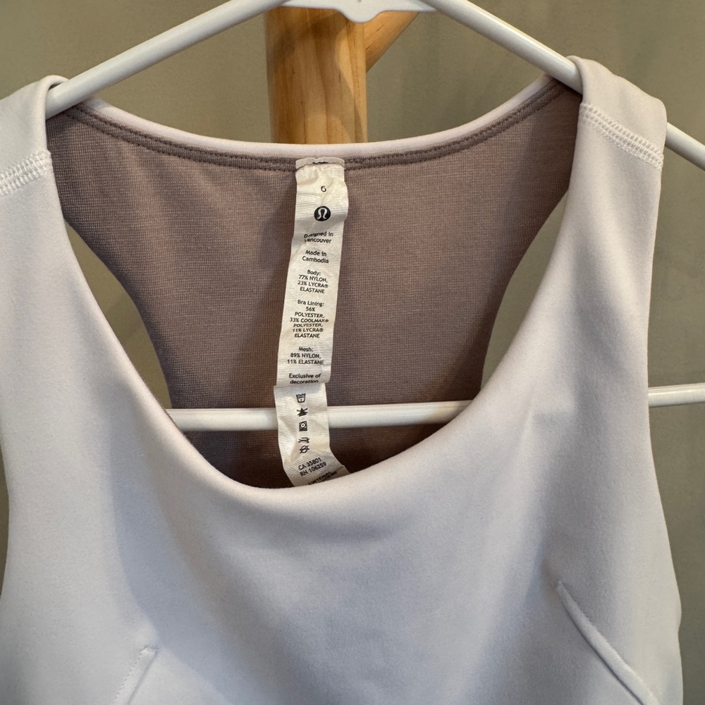 Lululemon Wunder Train Racerback Tank Top White Size 6 - Picture 3 of 4